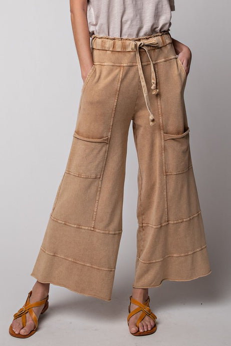 Mocha Cargo Flowy Pants