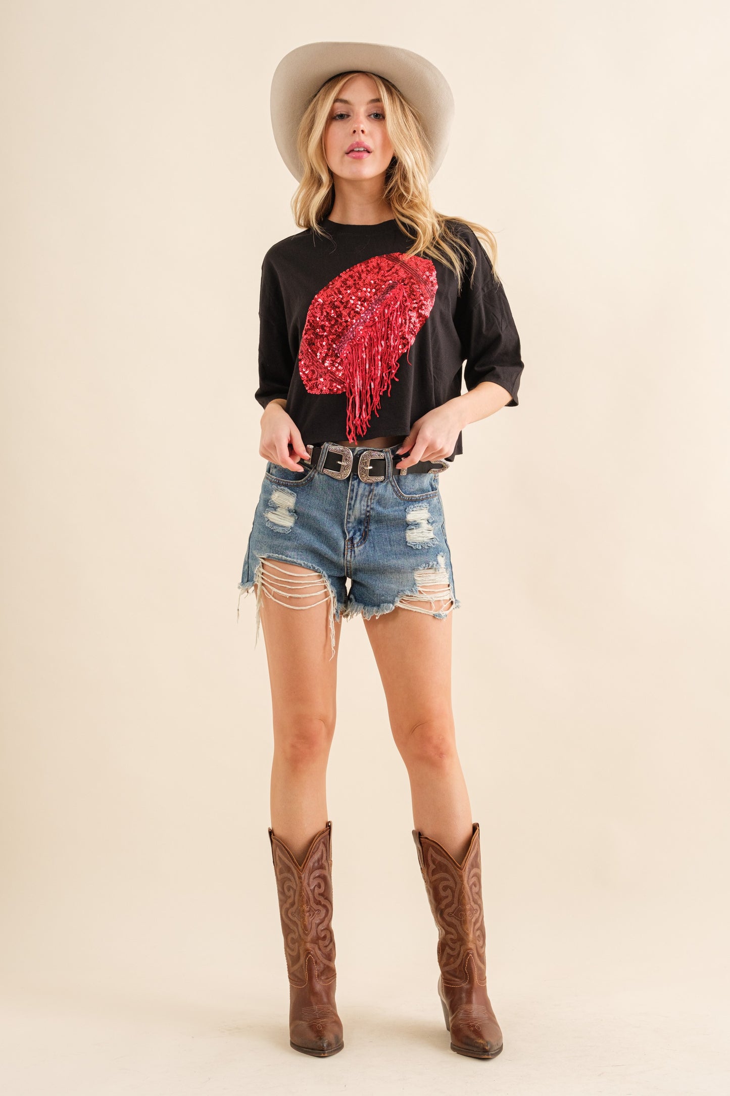 Touchdown Tassel Gameday Top