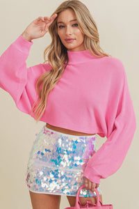 Pink Cropped Sweater