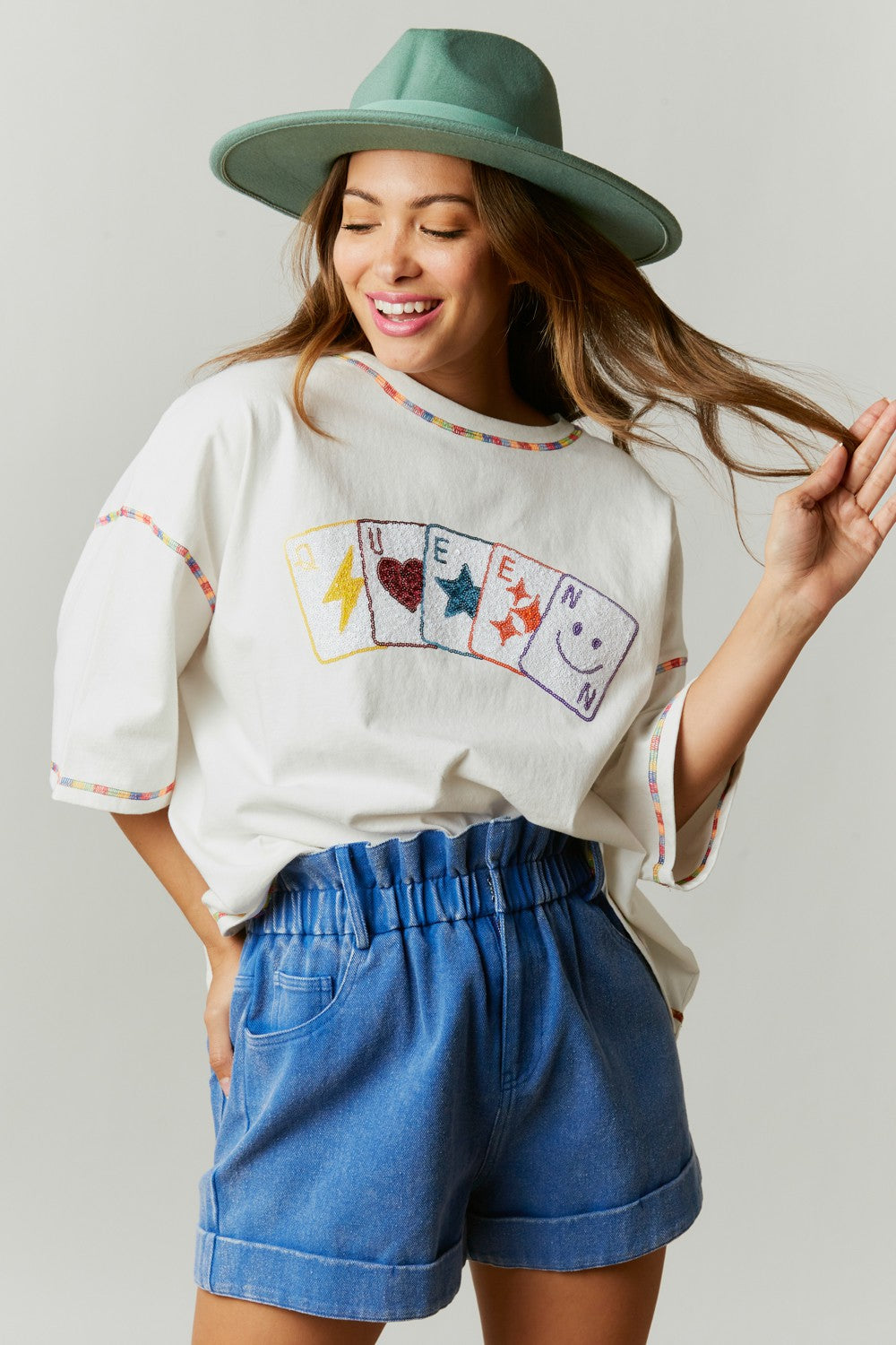 Royal Blue Paper Bag Shorts