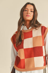Colorful Checkered Sweater