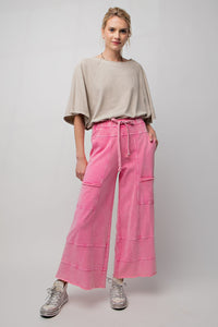 Pink Cargo Flowy Pants