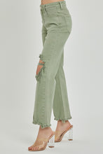 Olive High Rise Distressed Pants