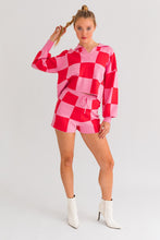 Pink Checkered Sweater