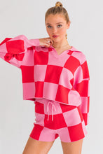 Pink Checkered Sweater
