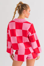 Pink Checkered Sweater