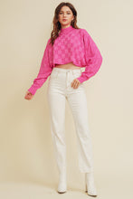 Pink Checkered Sweater