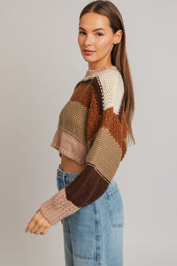 Multi Color Cropped Sweater