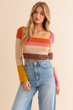 Color Block Long Sleeve Top