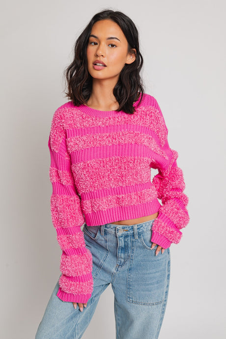 Pink Contrast Sweater