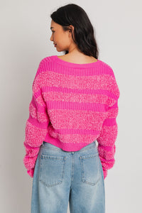 Pink Contrast Sweater