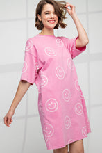 Pink Oversized Smiley Dress