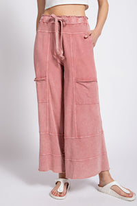 Mauve Cargo Flowy Pants