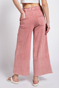 Mauve Cargo Flowy Pants