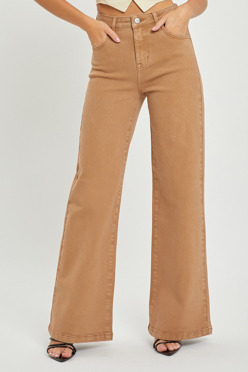 High Rise Cocoa Wide Pants