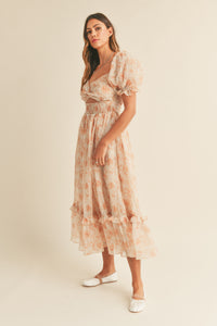 Worth Your While Floral Midi Dress