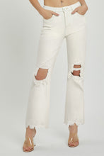Off White High Rise Distressed Pants