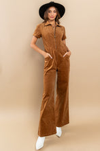 Camel Corduroy Jumpsuit