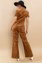 Camel Corduroy Jumpsuit