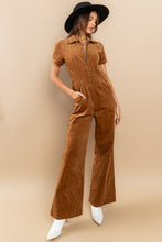 Camel Corduroy Jumpsuit