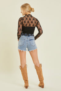 Black Mesh Top
