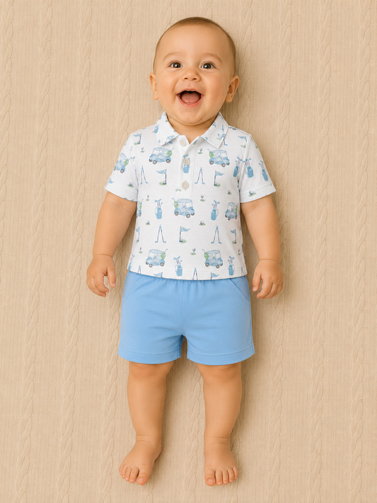 Golf Collared Tee/Shorts Set