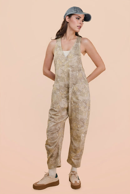 Effortless Camo Taupe Jumpsuit