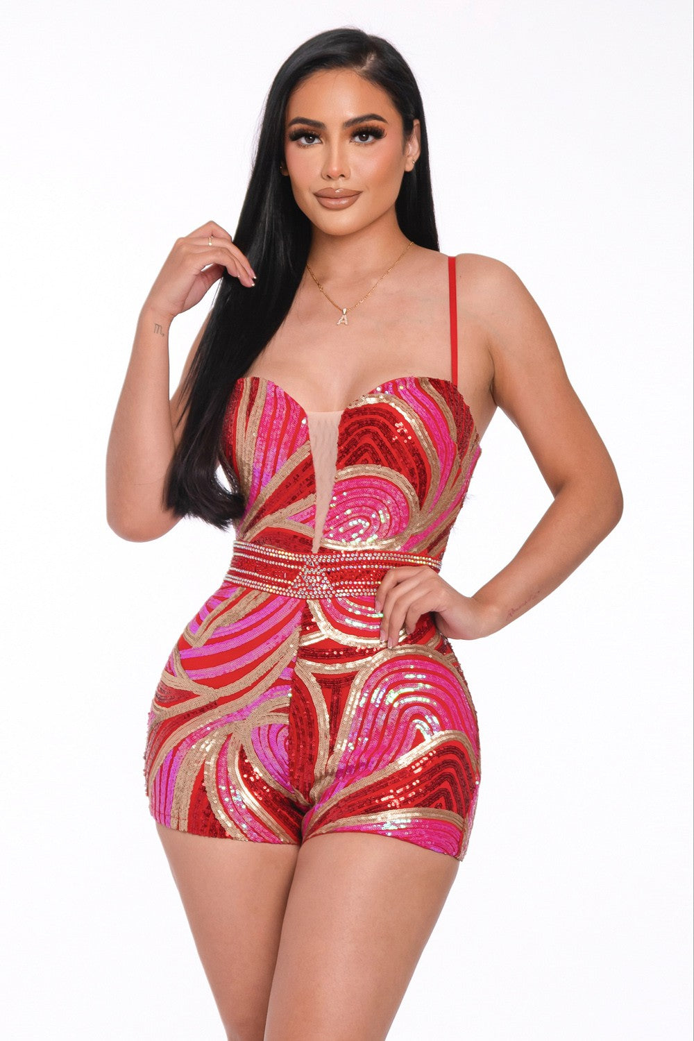 Like I Never Left Sequins Romper