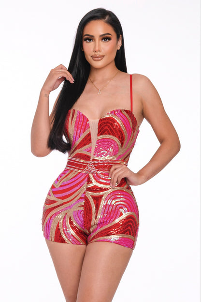 Like I Never Left Sequins Romper