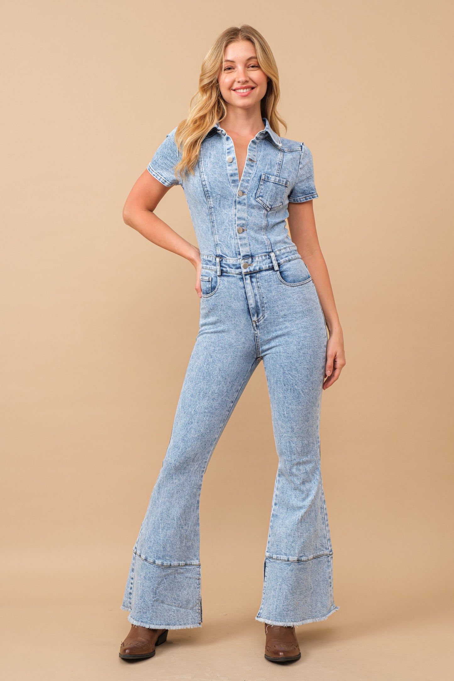 Like I Love Country Flare Jumpsuit