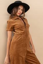 Camel Corduroy Jumpsuit