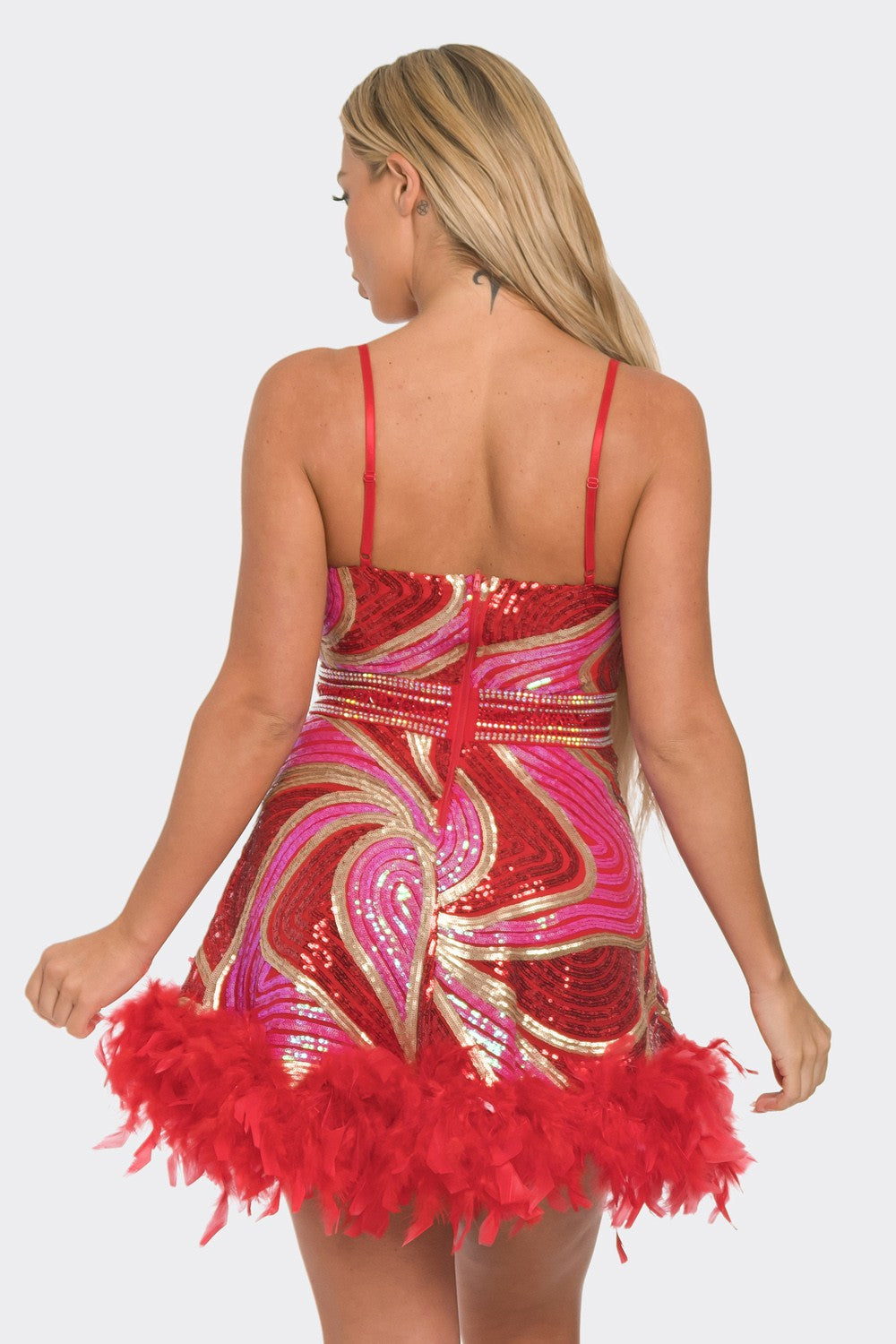 Vegas Nights Sequins Dress W/Shorts