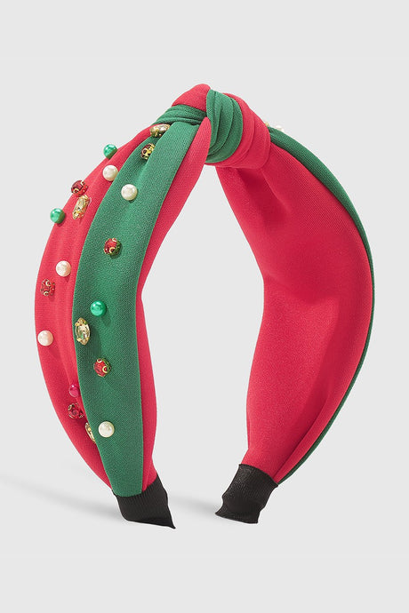 Red/Green Christmas Knot Headband
