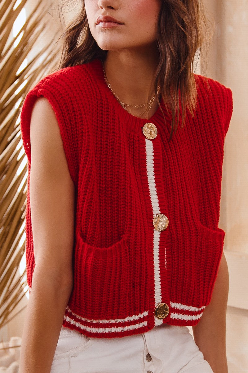 Red Sweater Vest