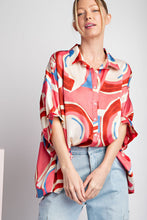 Timeless Treasure Printed Button Up Top