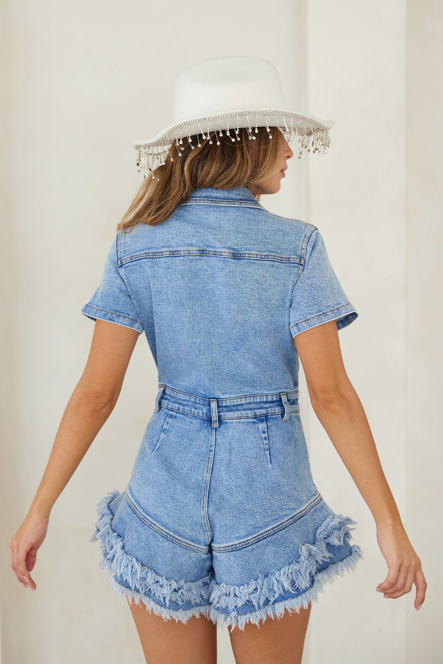 Dare To Be Denim Romper