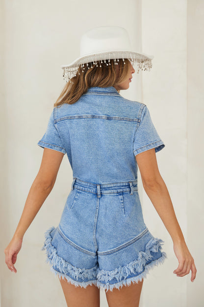 Dare To Be Denim Romper