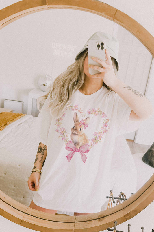 Easter Bunny Oversized Graphic Tee