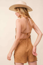 Camel Western Stud Fringe Romper
