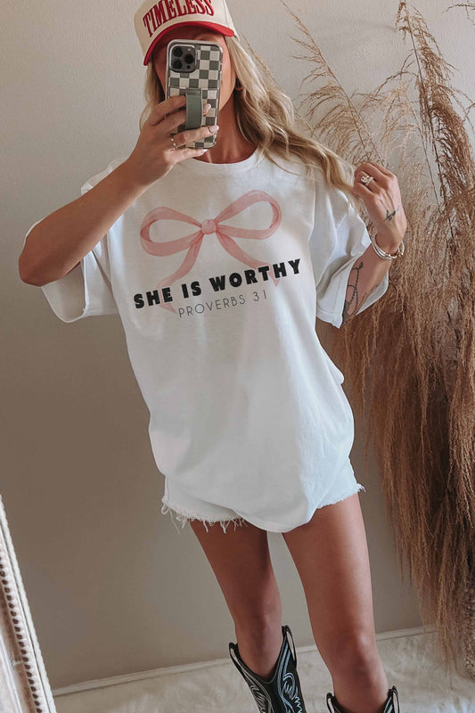 She Is Worthy Graphic Tee