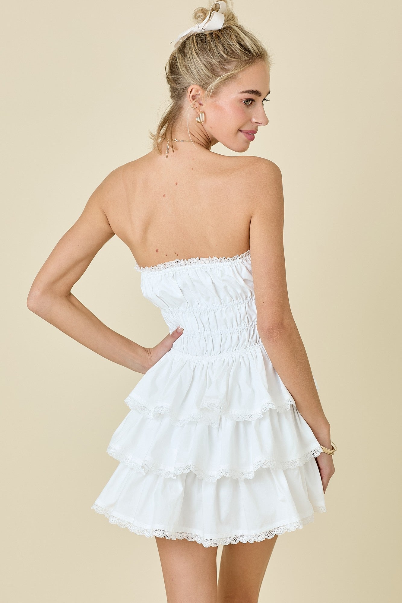 Pure Bliss White Strapless Dress
