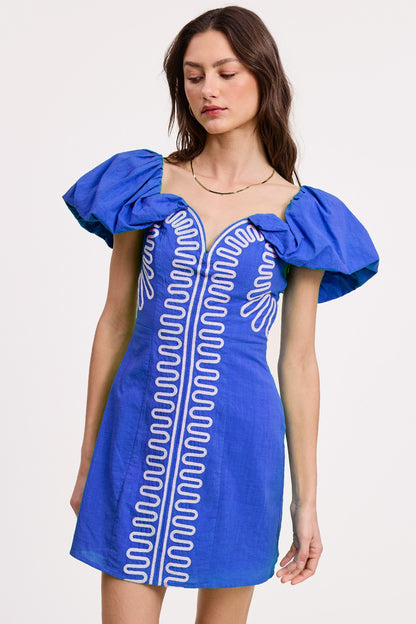 Starting Line Royal Mini Dress