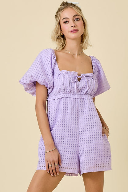 Fresh Start Lavender Babydoll Romper