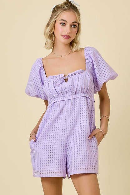 Fresh Start Lavender Babydoll Romper