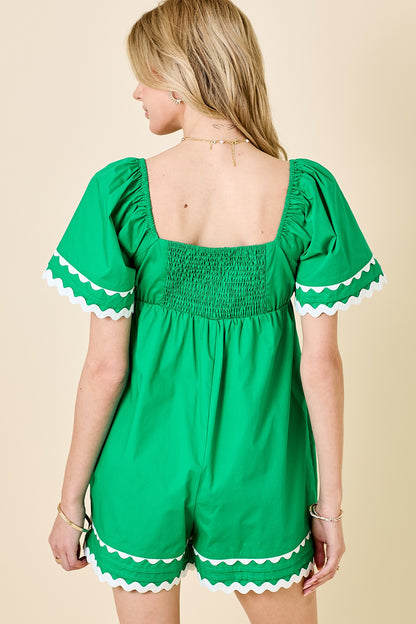 Lucky Charm Ric Rac Romper