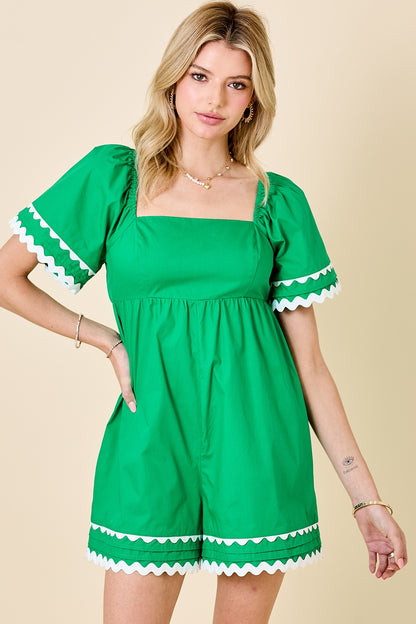 Lucky Charm Ric Rac Romper