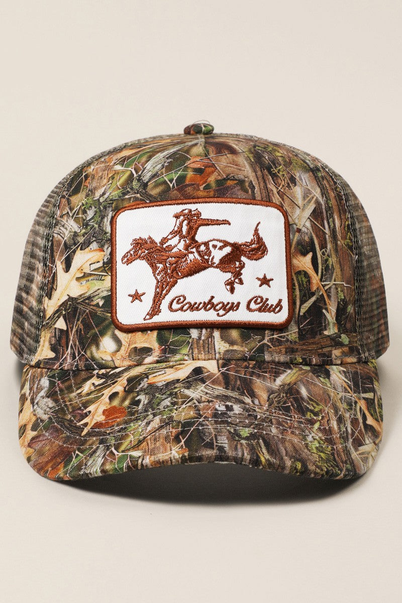 Camo Embroidered Patch Hat