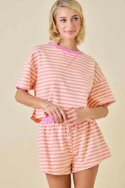 Sunshine State Striped Shorts Set