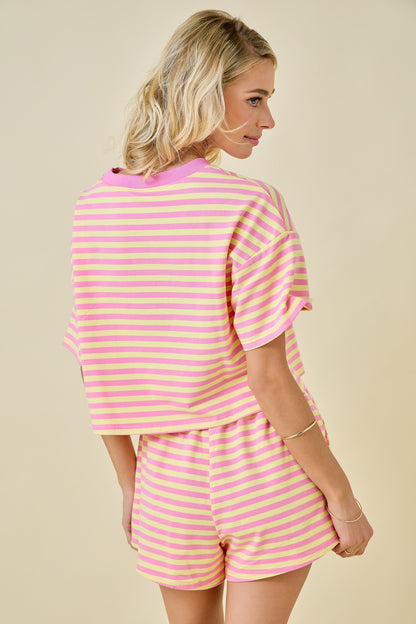Sunshine State Striped Shorts Set