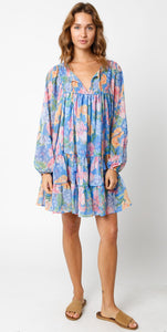 Made You Look Blue Floral Dress